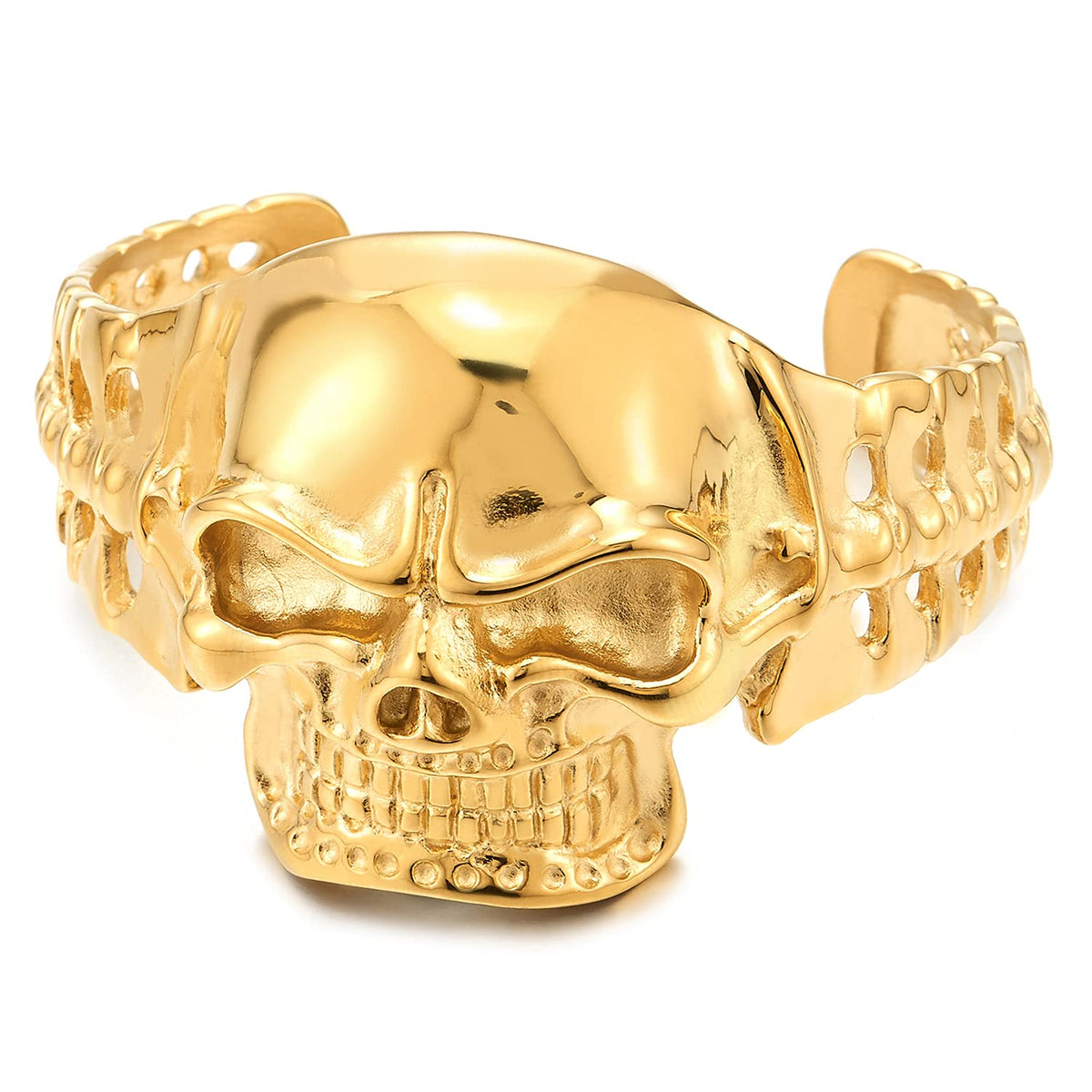 2022 NEW Men's 316L stainless steel Bracelet Classic Double Dead Walking Skull Adjustable Bracelet punk Jewelry free shipping - 36 2022 NEW Men's 316L stainless steel Bracelet Classic Double Dead Walking Skull Adjustable Bracelet punk Jewelry free shipping - 36