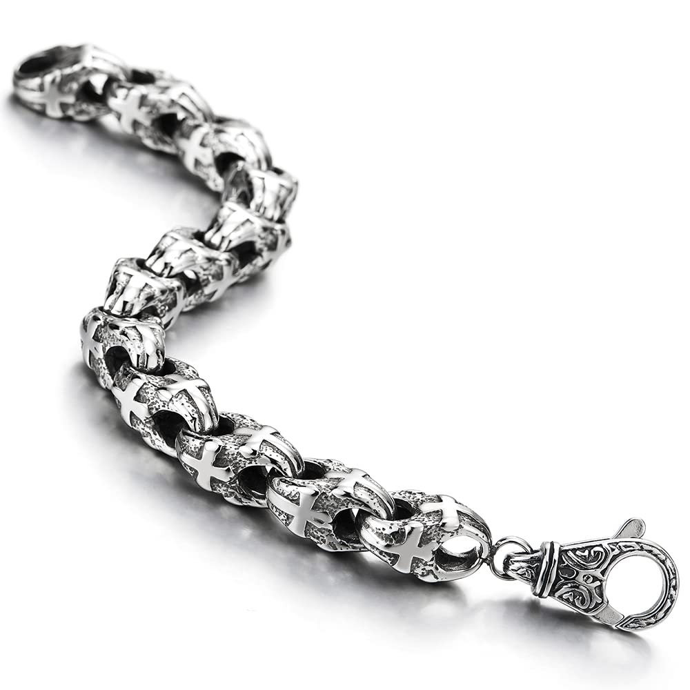 FASHEWELRY 8Pcs Stainless Steel Adjustable Chains Bracelet Cable Chain  Extender Chains 6-5/8 inch Metal Chain Link Bracelets with Lobster Clasp  for