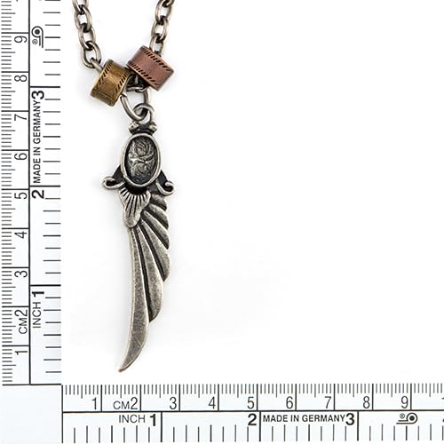 COOLSTEELANDBEYOND Mens Womens Vintage Angel Wing Pendant Charm Necklace