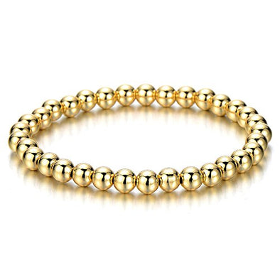 COOLSTEELANDBEYOND Beads Bracelet for Women Men