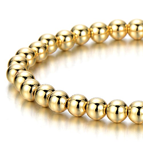COOLSTEELANDBEYOND Beads Bracelet for Women Men