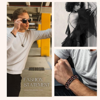 COOLSTEELANDBEYOND Acciaio Inossidabile Annerito Finitura Ruvida, Cranio Teschio Collegamento Chain Braccialetto, Bracciale da Uomo COOLSTEELANDBEYOND Acciaio Inossidabile Annerito Finitura Ruvida, Cranio Teschio Collegamento Chain Braccialetto, Bracciale da Uomo