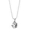 Womens Lovely Dolphin Wave Filigree Pendant Necklace, Stainless Steel with 23.6 inches Ball Chain - COOLSTEELANDBEYOND Jewelry