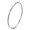 Pair Stainless Steel Large Plain Circle Huggie Hinged Hoop Earrings for Women - COOLSTEELANDBEYOND Jewelry