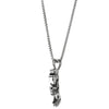 Stainless Steel Men Gothic Big Open Mouth Skull in a Lighter Pendant Necklace, 30 Inches Wheat Chain - COOLSTEELANDBEYOND Jewelry