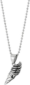 Stainless Steel Mens Women Ice cream Cone Pendant Necklace with 23.6 inches Ball Chain - COOLSTEELANDBEYOND Jewelry