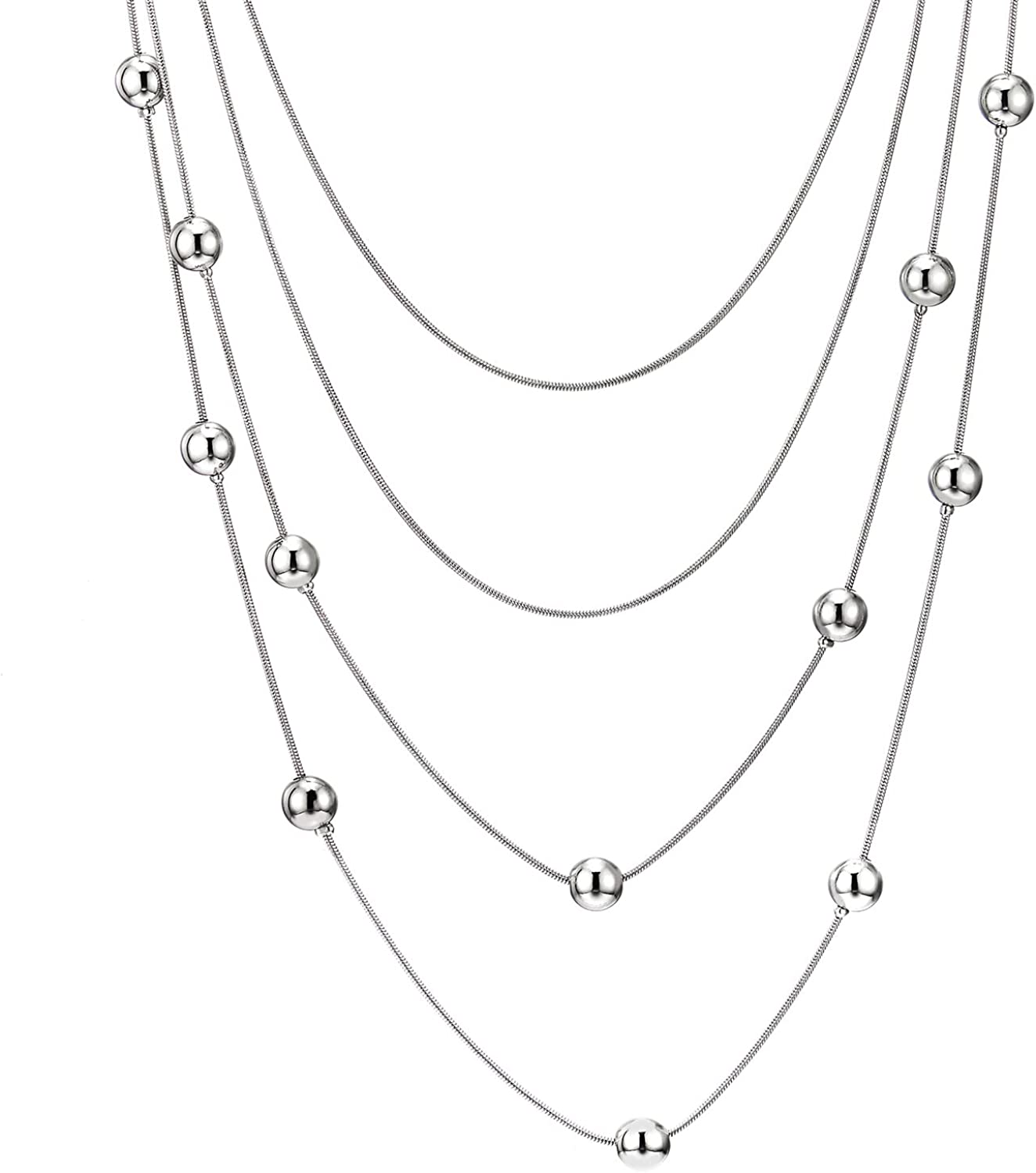 COOLSTEELANDBEYOND Elegante Lunga Statement Dichiarazione Collana Perline Catena con Champagne Pietre Agata Cristallo Charms Pendente COOLSTEELANDBEYOND Elegante Lunga Statement Dichiarazione Collana Perline Catena con Champagne Pietre Agata Cristallo Charms Pendente