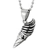 Stainless Steel Mens Women Ice cream Cone Pendant Necklace with 23.6 inches Ball Chain - COOLSTEELANDBEYOND Jewelry