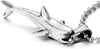 COOLSTEELANDBEYOND Mens Womens Steel Polished Shark Pendant Necklace, 24 inches Ball Chain, Cool - COOLSTEELANDBEYOND Jewelry