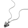 Mens Stainless Steel Vintage Roaring Wolf Head Pendant Necklace, 30 inches Steel Wheat Chain - COOLSTEELANDBEYOND Jewelry