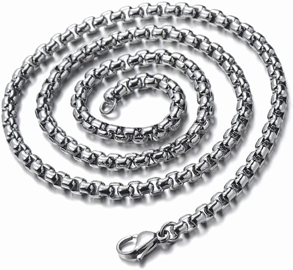 COOLSTEELANDBEYOND Mens Womens Stainless Steel Shark Pendant Necklace with 30 inches Wheat Chain - COOLSTEELANDBEYOND Jewelry