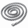 COOLSTEELANDBEYOND Men Stainless Steel Snake Skull Pendant Necklace, Punk Rock, 30 inches Wheat Chain - COOLSTEELANDBEYOND Jewelry