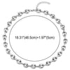 Classic Mariner Link Chain Choker Collar Statement Necklace, Cool Party - COOLSTEELANDBEYOND Jewelry