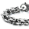 COOLSTEELANDBEYOND Mens Stainless Steel Link Chain Bracelet, Braided Interwoven, Unique Style - COOLSTEELANDBEYOND Jewelry