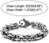 COOLSTEELANDBEYOND Mens Stainless Steel Link Chain Bracelet, Braided Interwoven, Unique Style - COOLSTEELANDBEYOND Jewelry