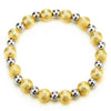 Gold Color Satin Beads and Silver Shiny Beads Bracelet for Women Men - COOLSTEELANDBEYOND Jewelry