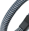 COOLSTEELANDBEYOND Men Women Stainless Steel Braided Bracelet Interwoven with Blue Cotton Cord Steel Magnetic Clasp - COOLSTEELANDBEYOND Jewelry