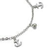 COOLSTEELANDBEYOND Stainless Steel Anklet Bracelet with Dangling Charms of Anchors - COOLSTEELANDBEYOND Jewelry