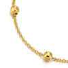 COOLSTEELANDBEYOND Stainless Steel Gold Color Anklet Bracelet with Charms of Ball - COOLSTEELANDBEYOND Jewelry
