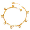 COOLSTEELANDBEYOND Stainless Steel Gold Color Anklet Bracelet with Open Circles Charms - COOLSTEELANDBEYOND Jewelry