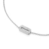 COOLSTEELANDBEYOND Stainless Steel Link Chain Anklet Bracelet with Charm of Satin Razor Blade, Adjustable - COOLSTEELANDBEYOND Jewelry