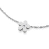 COOLSTEELANDBEYOND Stainless Steel Link Chain Anklet Bracelet with Charm of Star Flower and Cubic Zirconia, Adjustable - COOLSTEELANDBEYOND Jewelry