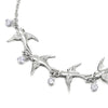 Stainless Steel Link Chain Anklet Bracelet with Charms of Swallow, Adjustable - COOLSTEELANDBEYOND Jewelry