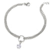 COOLSTEELANDBEYOND Stainless Steel Multi-Strand Anklet Bracelet Dangling Charms Cubic Zirconia 8mm Jingle Bell - COOLSTEELANDBEYOND Jewelry