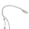 Stylish Two-Row Stainless Steel Anklet Bracelet with Heart and Beads Charms - COOLSTEELANDBEYOND Jewelry