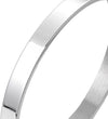 20CM Classic Stainless Steel Bangle Bracelet for Men Women Silver Color Polished - COOLSTEELANDBEYOND Jewelry