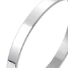 20CM Classic Stainless Steel Bangle Bracelet for Men Women Silver Color Polished - COOLSTEELANDBEYOND Jewelry