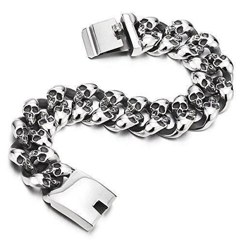COOLSTEELANDBEYOND Biker Punk Vintage Roestvrij Staal Link COOLSTEELANDBEYOND Biker Punk Vintage Roestvrij Staal Link