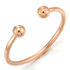 COOLSTEELANDBEYOND Elastic Adjustable Stainless Steel Ball Cuff Bangle Bracelet for Men Women Polished - COOLSTEELANDBEYOND Jewelry