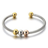 COOLSTEELANDBEYOND Elastic Adjustable Stainless Steel Charm Bangle Cuff Bracelet for Women and - COOLSTEELANDBEYOND Jewelry