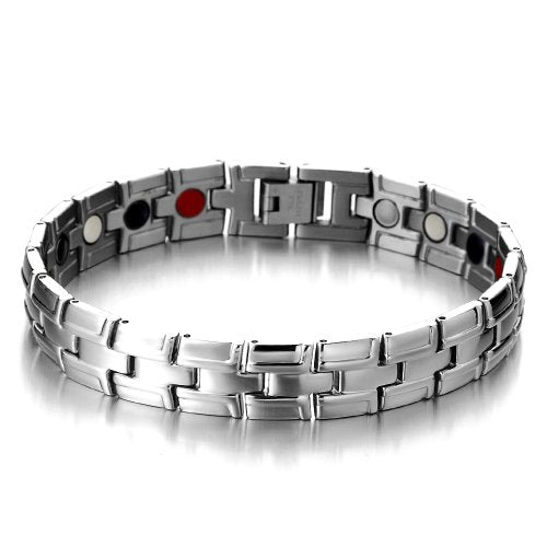 Exquisite Stainless Steel Man's Link Bracelet with Free Link Removal ...