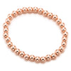 COOLSTEELANDBEYOND Gold Color Beads Bracelet for Women Men - COOLSTEELANDBEYOND Jewelry