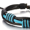 COOLSTEELANDBEYOND Hand-Made Mens Braided Leather Bracelet Genuine Leather Wristband Wrap Bracelet - coolsteelandbeyond