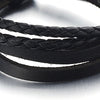 COOLSTEELANDBEYOND Hand-Made Multi-Strand Braided Leather Bracelet for Men Women Leather Wristband Wrap Bracelet - coolsteelandbeyond