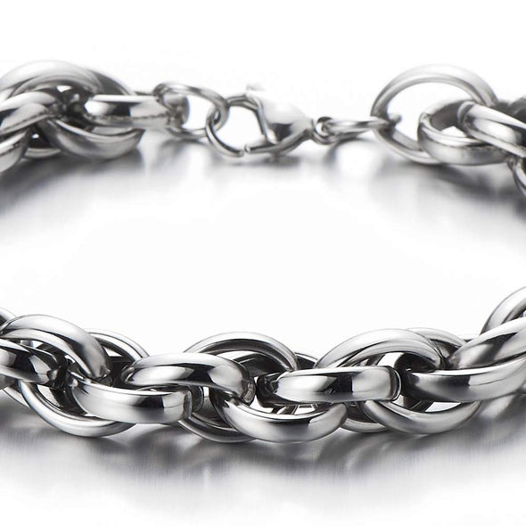 Heavy Duty Stainless Steel Men’s Jewelry Link Bracelet for Men 8.9 Inches