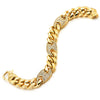 Men Women Stainless Steel Marine Anchor Curb Chain Bracelet Gold Color Polished with Cubic Zirconia - COOLSTEELANDBEYOND Jewelry
