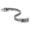 COOLSTEELANDBEYOND Stainless Steel Franco Link Curb Chain Bracelet for Men Vintage Fleur de Lis Spring Box Clasp 8.5 in - coolsteelandbeyond