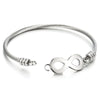 COOLSTEELANDBEYOND Stainless Steel Infinity Love Friendship Number 8 Twisted Cable Bangle Bracelet for Women and - coolsteelandbeyond