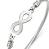 COOLSTEELANDBEYOND Stainless Steel Infinity Love Friendship Number 8 Twisted Cable Bangle Bracelet for Women and - coolsteelandbeyond