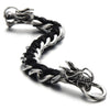COOLSTEELANDBEYOND Unico Elastico Regolabile Uomo Argento Oro Drago Bracciale, Braccialetto del Polsino, Acciaio, Cavo Intrecciato COOLSTEELANDBEYOND Unico Elastico Regolabile Uomo Argento Oro Drago Bracciale, Braccialetto del Polsino, Acciaio, Cavo Intrecciato