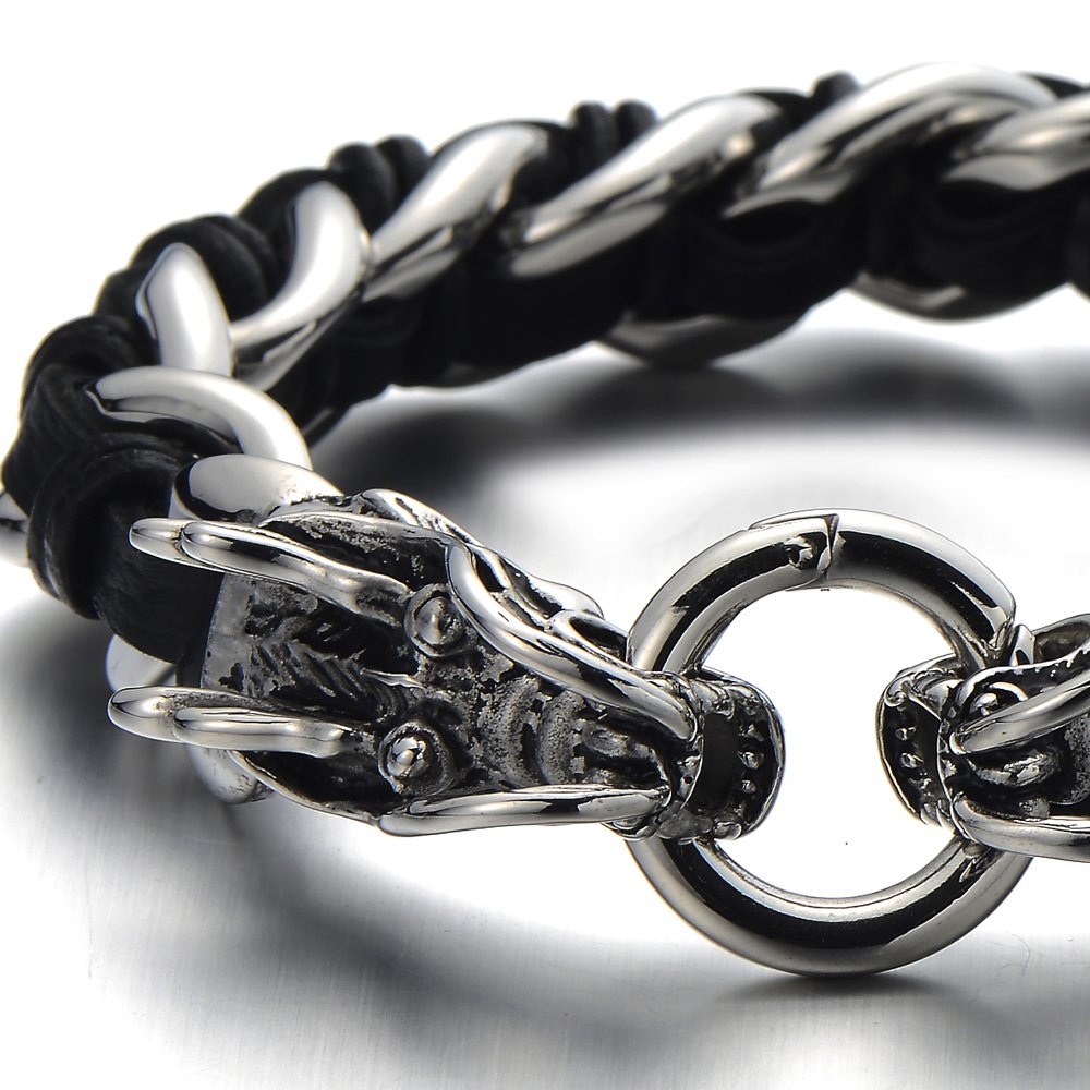 Thick Classy Curb Chain - Luxury Gunmetal/Black Chain Strap for