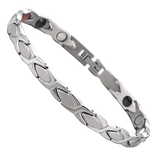 COOLSTEELANDBEYOND Stainless Steel Mens Womens Link Bracelet, Free Link Removal Kit - coolsteelandbeyond