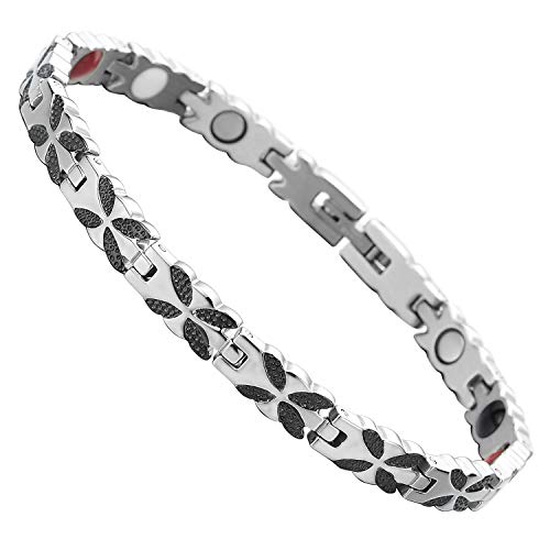 COOLSTEELANDBEYOND Unisex Mens Womens Stainless Steel Pattern Link Bracelet, Free Link Removal Kit - coolsteelandbeyond