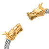 Elastic Adjustable Men Dragon Bracelet Steel Bangle Cuff Bracelet Silver Gold Polished - COOLSTEELANDBEYOND Jewelry