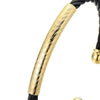 Elastic Adjustable Mens Womens Stainless Steel Twisted Cable Bangle Bracelet Gold Black Two-Tone - coolsteelandbeyond