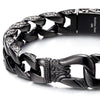 Exquisite Men’s Biker Curb Chain Bracelet Stainless Steel Silver Color High Polished - COOLSTEELANDBEYOND Jewelry